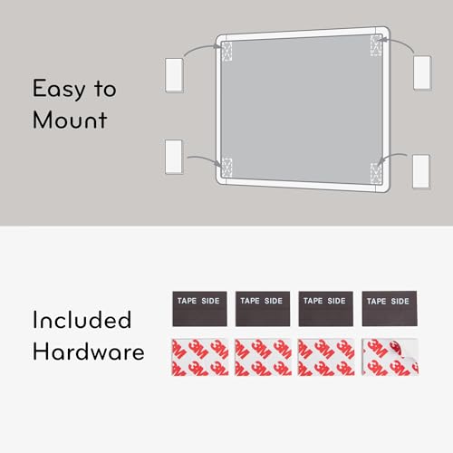 U Brands Contempo Magnetic Small Whiteboard, 8.5” x 11”, White Modern Frame, Mini White Board for Students, Fridge and Locker Dry Erase Board, Includes Marker & Magnet - style: 1 Board + 1 Marker + 1 Magnet