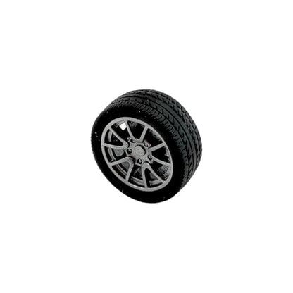 12PCS Toy Wheel RC Car Rubber Tire Wheel with Round Rod Shaft Axles for RC Car Truck Robot Boat Helicopter DIY Model Toy Building Project (2.5x25mm) - style: 2.5x25mm
