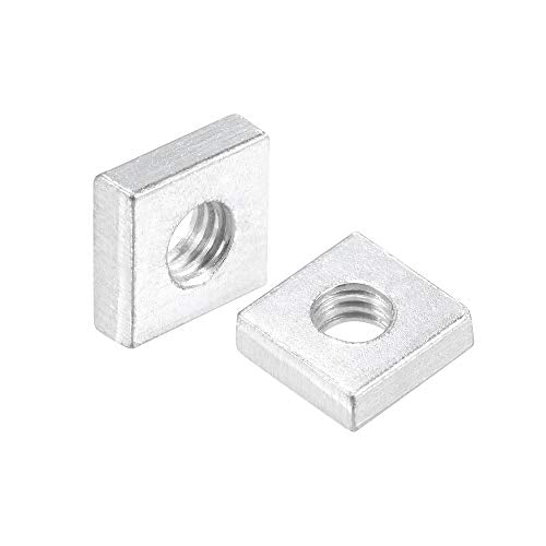 uxcell Square Nuts, M6x12mmx4mm Zinc-Plated Metric Coarse Thread Assortment Kit, 25 Pcs - size: M6x12mmx4mm