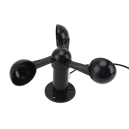 Anemometer Sensor Wind Speeds Cup, Wind Speed Sensor with 8M Waterproof Cable 4cm Mounting Hole Anti Interference 3 Cups Wind Speed Detector 0‑3.8v
