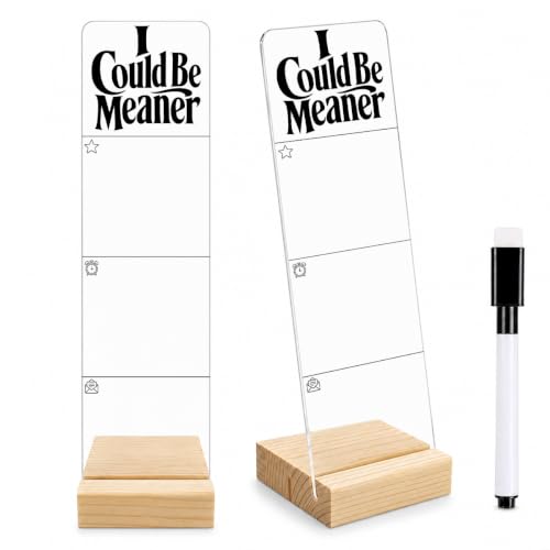 I Could Be Meaner Memo Board Funny Office Acrylic Monitor Memo Board - color: I Could Be Meaner