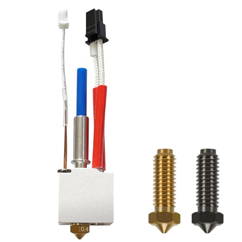 HzdaDeve Hotend Hot End Print Head Extruder Kit Heater Block and 1PK Stainless Steel Hardened Nozzles for Anycubic Kobra 2/Kobra 2 Neo/Kobra 2 Pro/Kobra 2 Plus/Kobra 2 Max Replacement - style: 1PK 0.4MM