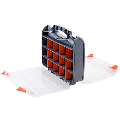 Double Sided Small Parts Organizer Box, 30 Adjustable Compartments - size: Mini Plastic Organizer