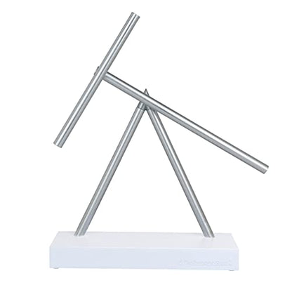 Kinetic Energy Sculpture - Desktop Toy Version (White/Silver)