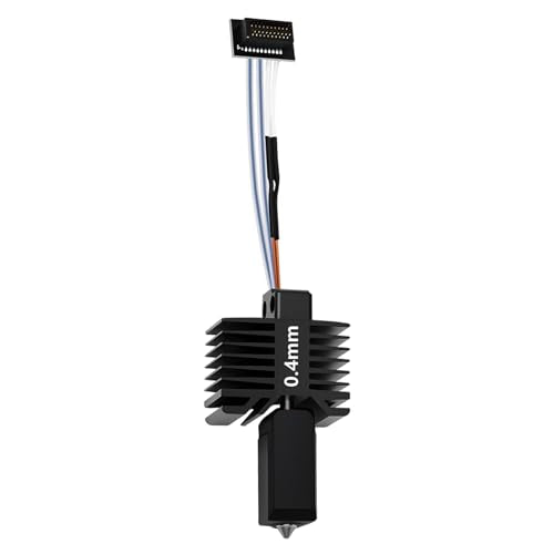 【Upgraded All-Metal Hotend】0.4mm Hardened Steel Nozzle Hotend Assembly for Bambu Lab P1S/P1P Printers, 24V 48W Ceramic Heater with High-Temp Thermistor Replacement Hotend for P1 Series 3D Printers - size: 0.4mm, style: P1 Series