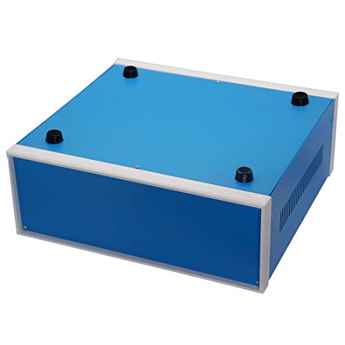 Zulkit Junction Box Blue Metal Project Box DIY Electric Enclosure Case Preventive Case Electrical Box 12.2 x 11.2 x 4.5 inch - size: 12.2" x 11.2" x 4.5"