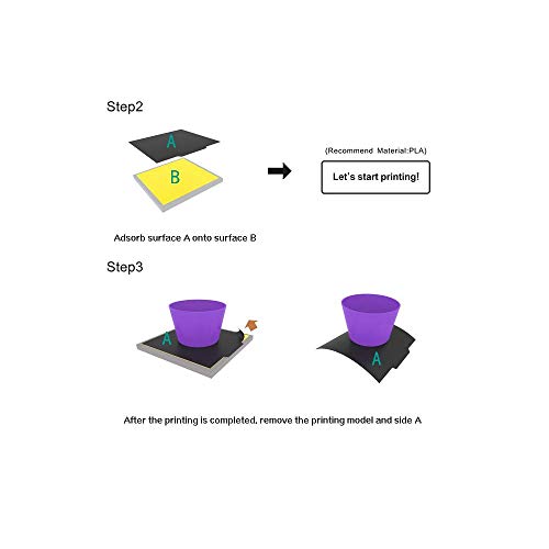 Flexible Removable Magnetic Build Surface 235x235mm for 3D Printer Heated Bed (235x235mm) - size: 235x235mm
