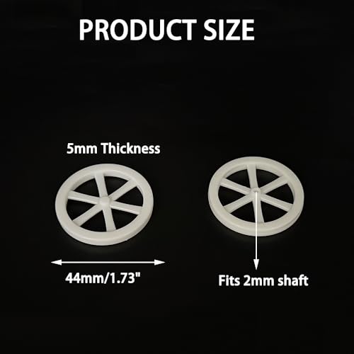 8PCS Model Toy Car Wheel RC Car Wheel Tire with 2mm Dia Shaft for RC Car Truck Robot DIY Model Toy Building Parts (2x44mm White) - style: 2x44mm White