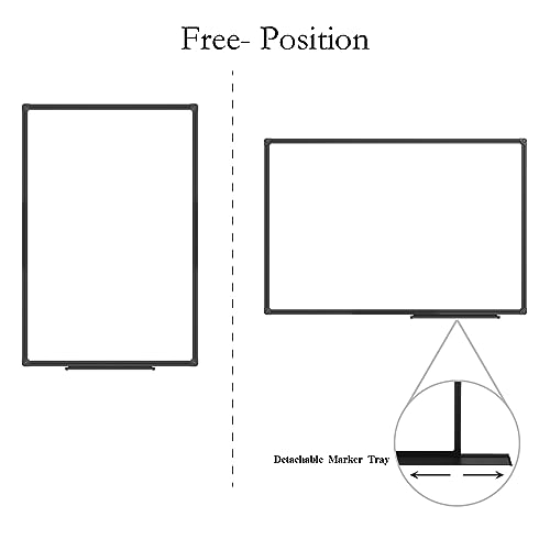 JILoffice Magnetic Whiteboard/White Board, Dry Erase Board 48 x 36 Inch, 2 Pack, Black Aluminum Frame Wall Mounted Board for Office Home and School - color: Black, size: 2 Pack 48 x 36 Inch