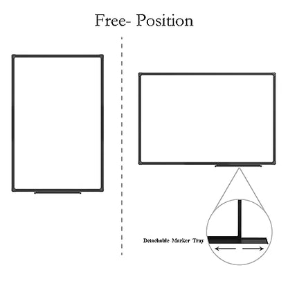 JILoffice Magnetic Whiteboard/White Board, Dry Erase Board 48 x 36 Inch, 2 Pack, Black Aluminum Frame Wall Mounted Board for Office Home and School - color: Black, size: 2 Pack 48 x 36 Inch