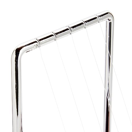 Juvale Newtons Cradle Pendulum - 7 x 6 x 7 in, Silver Stainless Steel - Desk Decor & Office Decor for Men - Stress Relief Desk Toy - Science Teacher Gift & Physics Toy - size: 7 x 7.1 x 5.9 inch