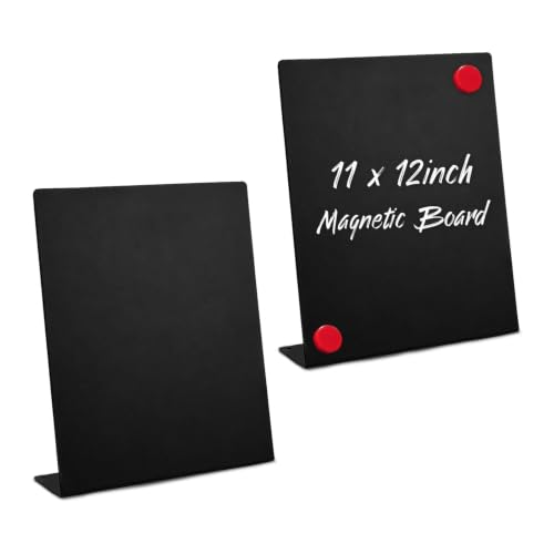 Magnetic Metal Display Stand, 2 Pack Magnetic Bulletin Board - color: Black