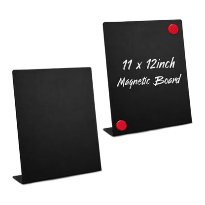 Magnetic Metal Display Stand, 2 Pack Magnetic Bulletin Board - color: Black