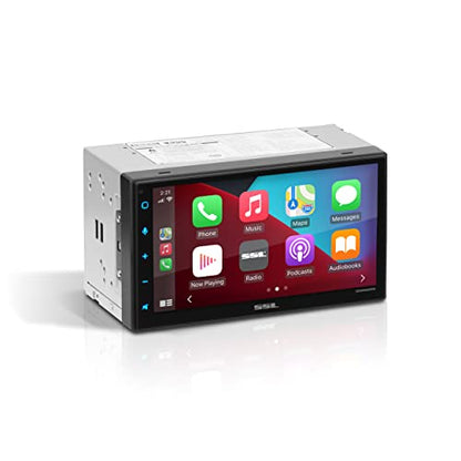 Sound Storm Laboratories DD999ACPW Wireless Apple CarPlay Android Auto Car Multimedia Player - Double-Din, 6.75 Inch Capacitive Touchscreen, Bluetooth, USB, No CD DVD Player, Multi-Color Illumination - style: 6.75 inch Wireless