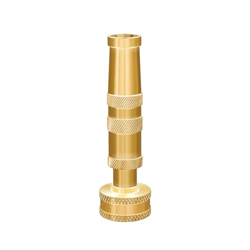 3/4" Solid Brass Hose Nozzle - Heavy Duty High Pressure Hose Nozzle,Easy Twist Water Hose Nozzle Sprayer for Watering Flowers, Lawns, Cleaning Ground, Cleaning Car - size: 4inch