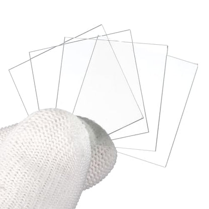 PATIKIL 30x30mm Glass Streak Plate, 4pcs Lab Glass Slides Microscope Glass Slides Optical Optically Clear Glass Slides Smooth Edges High Transparency Transparent Uniform Thickness - size: 30x30mm