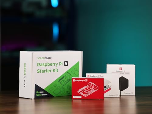 Raspberry Pi 5 Essentials Starter Kit PRO (128GB Edition) (8GB RAM) Micro SD Card Pre-Loaded 64-bit OS, Type-C Power Supply, Active Cooling Case for Edge AI, Docker & Pro Workstation - size: 8GB Starter Kit