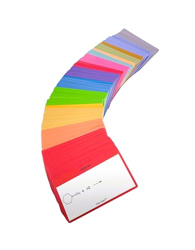 The Must Have Organic Chemistry Flashcards: 300 Color Coded Organic Chemistry Reactions Including Alcohols, Alkenes, Carboxylic Acids, Esters, Amides, Benzenes, Ketones, Amino Acids, and More