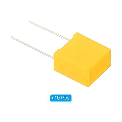 PATIKIL Safety Capacitors, 10 Pack 0.33uF AC 310V 10mm Pin Pitch 13x14x8mm Polypropylene Film Capacitor Assortment Kit for DIY Electronic Products - style: 0.33 uF