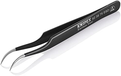 KNIPEX - 92 38 75 ESD Tools - Precision Tweezers, ESD (923875ESD)