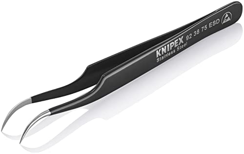KNIPEX - 92 38 75 ESD Tools - Precision Tweezers, ESD (923875ESD)