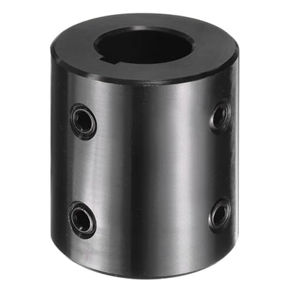uxcell Shaft Coupling, 7/8" Bore 1-3/4" OD 2" Length Black Oxide Plated ASTM1045 Steel Rigid Coupling for 3D Printers Motor Wheel(4 Set Screws) - size: 7/8" Bore 1-3/4" OD 2" Length