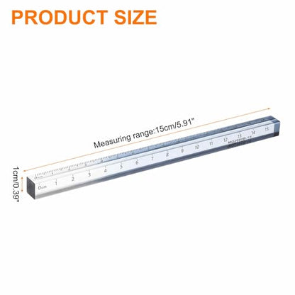 HARFINGTON Acrylic Clear Straight Rulers 15cm Metric,Gray - color: Gray, size: 15cm