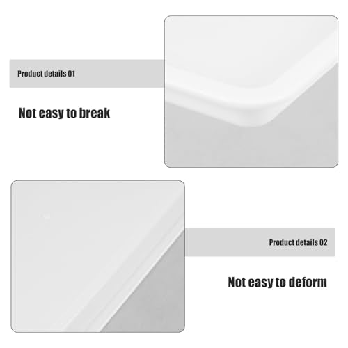 White Lab Tray Plastic 2.5cm Use Tray for Experiments - size: 24.60X18.50X2.70CM