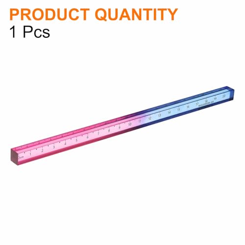 HARFINGTON Acrylic Clear Straight Rulers 20cm Metric,Blue-Pink - color: Blue-Pink, size: 20cm