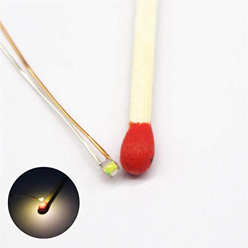 100pcs Pre-soldered Micro Litz Wired Leads Warm White SMD Led 0603 + Muti-Resistor NEW - color: (2)Warm White, size: 100pcs