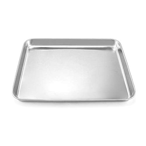 QWORK 304 Stainless Steel Utility Tray, Instrument Tray Salon Tool Tray Workshop Parts Trays for Beauty Instruments, 12 3/16 x 9 7/16 x 1 5/16 inch, 1 Pack - color: 1 Pack, size: 12 3/16" x 9 7/16" x 1"