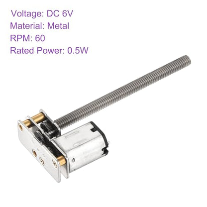 DMiotech 6V 60RPM Rated Torque 15 Output Shaft Length 55mm Micro DC Speed Reduction Motors Mini Metal Gearbox Motor for RC Car Robot Model DIY RC Toys Engine - style: 60RPM
