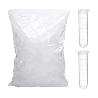 5ml Microcentrifuge Tubes 200PCS,Centrifuge Tubes with Attached Lid,Clear Round Micro Centrifuge Small Sample Bottle Vials Container for Lab,Plastic Lab Snap Tubes,Clear Graduation,Bag Pack - size: 5ml