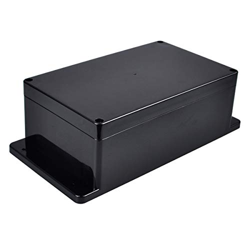 IP65 Plastic Project Box ABS Waterproof Electronic Enclosure Junction Box with Fixed Ear 7.8" x 4.7" x 3" - size: 7.8" x 4.7" x 3"