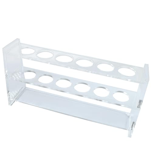 Acrylic Test Tube Rack, 21mm Diameter, 6 Holes - size: 21mm Diameter for 25ml Tubes