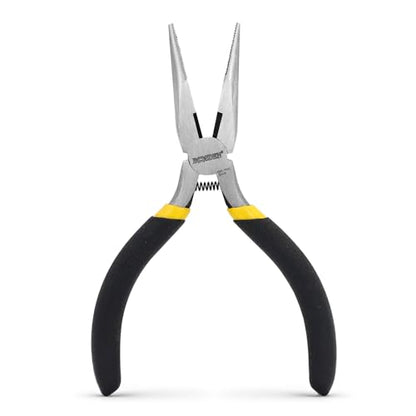 BOOSDEN 5 Inch Small Needle Nose Pliers Mini Jewelry Plier Spring Loaded - size: 5" (1 Pack)