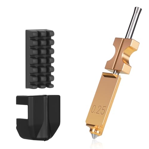 Upgraded 0.25mm AD5X Nozzle,Quick-Swap Copper Alloy Hardened Steel 3D Printer Nozzle Support High Flow Printing ONLY Compatible with Flashforge AD5X 3D Printer - color: 0.25MM