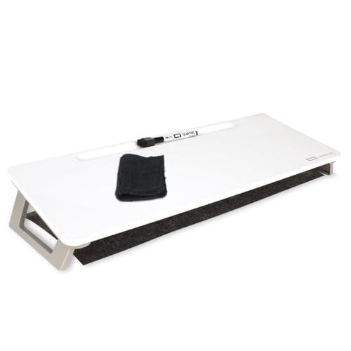 Quartet Dry Erase White Board, Magnetic Desktop Computer Pad for Notetaking, 21" x 7-3/4” Whiteboard, 1 Dry Erase Marker and Keyboard Pad, White Surface (Q090F01-R)