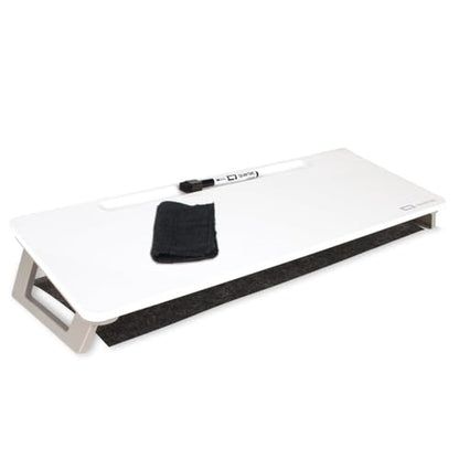 Quartet Dry Erase White Board, Magnetic Desktop Computer Pad for Notetaking, 21" x 7-3/4” Whiteboard, 1 Dry Erase Marker and Keyboard Pad, White Surface (Q090F01-R)