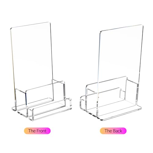 HIIMIEI Flyer and Business Card Holder: Acrylic Brochures Holder 4 x 6 - size: 4x6