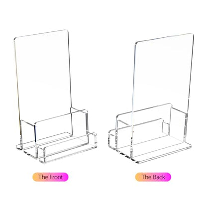 HIIMIEI Flyer and Business Card Holder: Acrylic Brochures Holder 4 x 6 - size: 4x6
