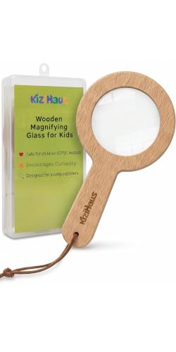 Kids Beech Wooden 3X Magnifying Glass