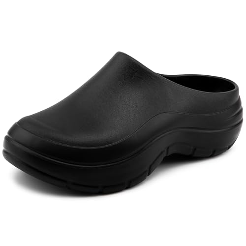 NITTI Women's Garden Clogs, Platform Slip-On Shoes with Arch Support - color: Black, size: 11