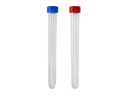 Caplugs Evergreen 214-2079-G60 TTTC Series General Purpose Test Tubes with Screw Caps, 13mm (D) x 100mm (H), 8 mL, Polypropylene Tube, HD-PE Cap, Laboratory Testing, Transparent, Green (Pack of 250)