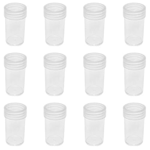12Pcs Clear Plastic Vials for Diamond Painting Storage