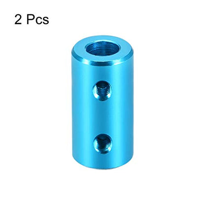 uxcell 5mm to 5mm Bore Rigid Coupling Set Screw L20XD10 Aluminum Alloy,Shaft Coupler Connector,Motor Accessories,Light Blue,2pcs - size: 5mm to 5mm