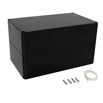 LeMotech Project Box ABS Plastic Junction Box IP65 Waterproof Hobby Box Electrical Boxes Universal Enclosure for Electronic Black 7.7X 4.6X 4.3 inch(200x120x113mm)（Pack of 1 - color: Black (1 pack), size: 7.7" x 4.6" x 4.3"