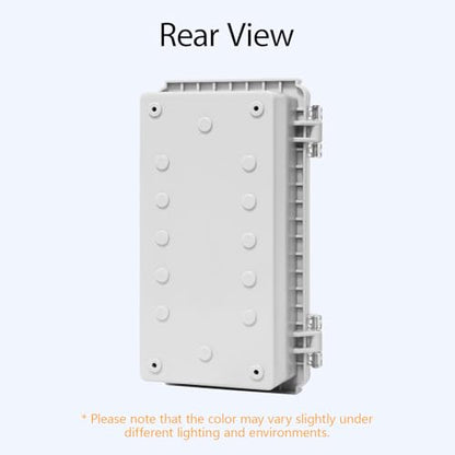 LeMotech Electrical Box, IP67 Waterproof Hinged Clear Cover Stainless Steel Latch Junction Box, ABS Plastic Electrical Enclosure with Mounting Plate,Wall Brackets, Cable Glands,8.2"x4.2"x2.9",Grey - color: Clear Cover, size: 8.2"x4.2"x2.9"