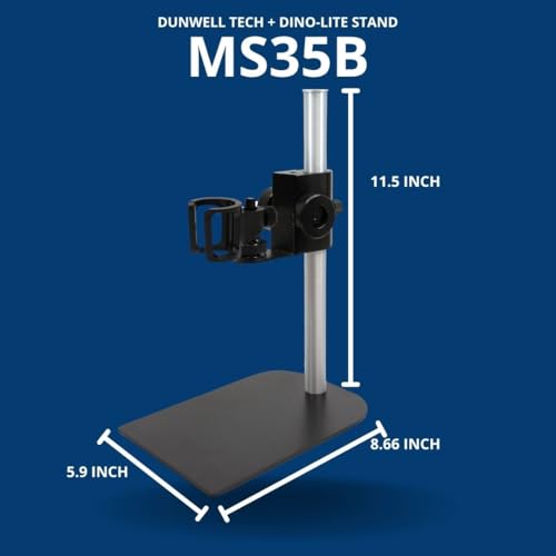 Dunwell Tech, Inc MS35B Vertical Stand with Focus Adjustment for Dino-Lite