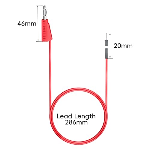 Goupchn Stackable Banana Plug to Breadboard Male Jumper Wires - size: Breadboard Male to Banana Plug
